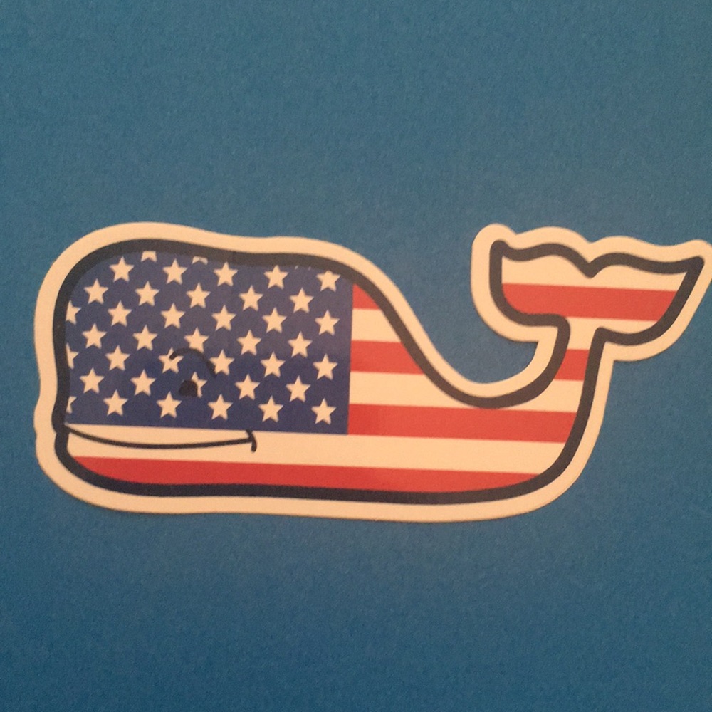 Vineyard Vines decal sticker, American flag